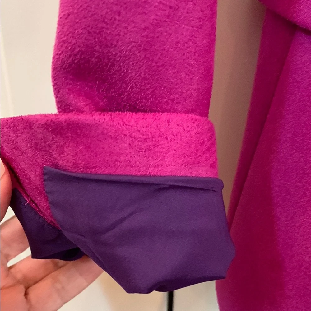 White House Black Market Magenta Ultra Suede Double-Breasted Trophy Blazer 2 - Picture 10 of 14